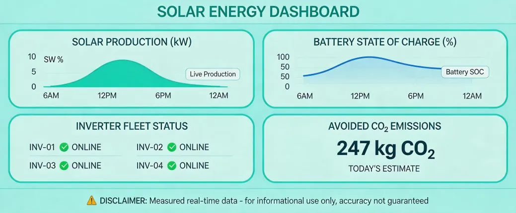 Renewable energy sustainability dashboard